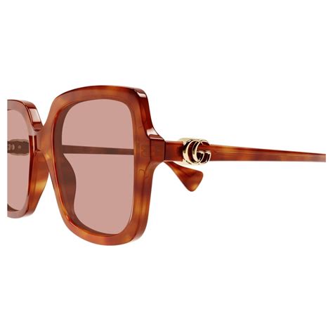 gucci shiny light havana sunglasses